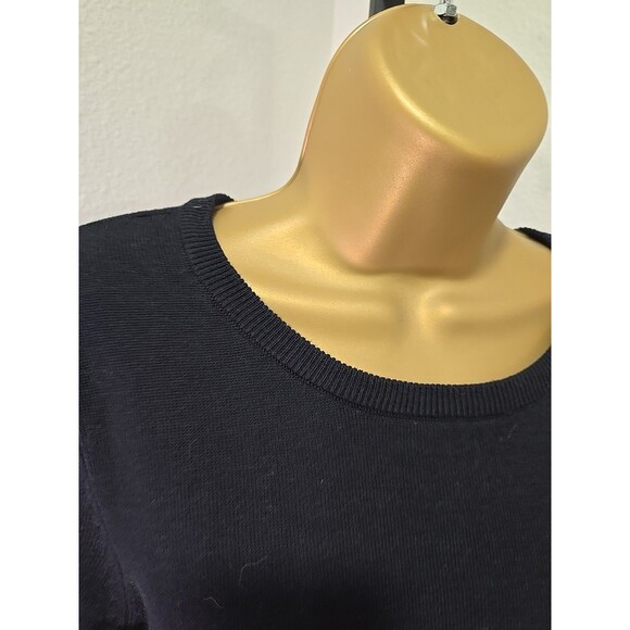 Cynthia Rowley Novelty Bird Black Sweater Womens Medium Cozy Pullover Naturecore - Picture 3 of 7